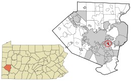 Location in Allegheny County and the U.S. state of Pennsylvania