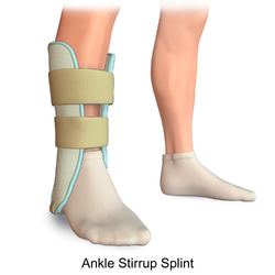 Ankle stirrup splint.