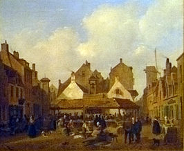 De vismarkt van Oostende (1832)