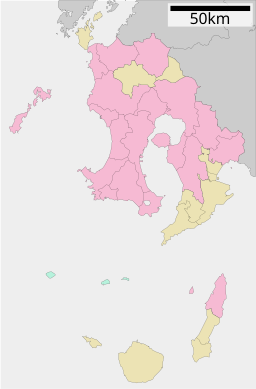 櫻島在鹿儿岛县的位置