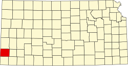 Stanton County na mapě Kansasu