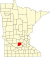 State map highlighting McLeod County