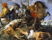 Hippopotamus Hunt (1616). Rubens is known for the frenetic energy and lusty ebullience of his paintings.