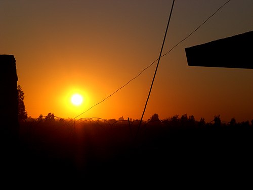 A sunset over Joint Base Balad, Iraq