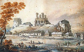 «Руїна Острозького замку», Зігмунт Фогель, 1796 рік