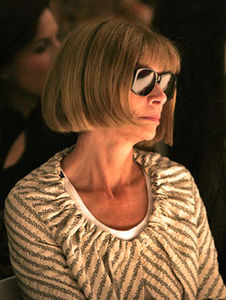 Anna Wintour, editor of Vogue (magazine), with a classic bob .