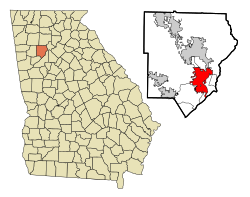 Location in Cobb County and the state of Georgia