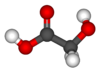 Ball-and-stick model of glycolic acid