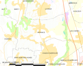 Mapa obce Morancé