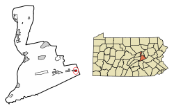 Location of Mount Carmel in Northumberland County, Pennsylvania.