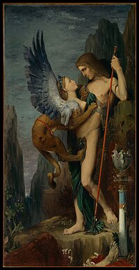 Œdipe et le Sphinx de Gustave Moreau, 1864, Metropolitan Museum of Art.