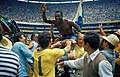 Image 74Pelé celebrating the victory of Brazil in the FIFA World Cup. (from Sport in Brazil)