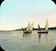 Vista do Nilo desde Abu Simbel, antes de 1923. Arquivos do Museo de Brooklyn