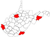 County distribution map.