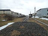 車止めから駅構内を望む（2013年3月）