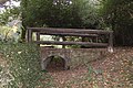 Bridge over a ha-ha in woodland