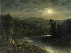 Moonlight on the Delaware River de Thomas B. Griffin (1858–1918)