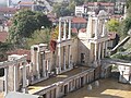 Detail van het Romeinse amfitheater in Plovdiv (Bulgarije), de stad waar Philoxenus stierf.