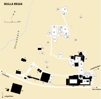 Plan général des vestiges de Bulla Regia