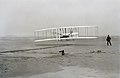 Image 8First flight of the Wright brothers' Wright Flyer on December 17, 1903, in Kitty Hawk, North Carolina; Orville piloting with Wilbur running at wingtip. (from 20th century)