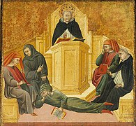 Giovanni di Paolo, Santo Tomás de Aquino confundiendo a Averroes