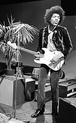 Хендрикс выступает в голландском телешоу Hoepla, 1967 год