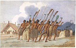 Haka y Māori (ca. 1845)