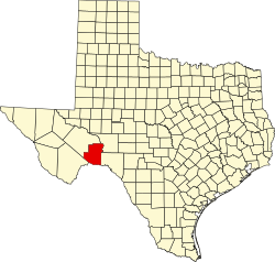 Terrell County na mapě Texasu