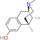 Chemical structure of metazocine.