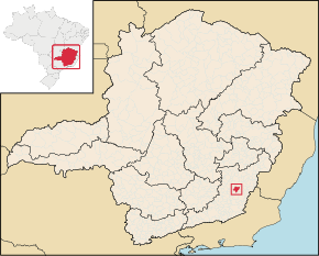 Kart over Ervália