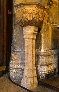 Baptismal font with emblems of Louis XII and Anne of Brittany (16th c.)