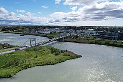 View over Selfoss, looking over Ölfusá river