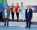 Women Uneven bars Medal ceremony