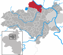 Läget för Andernach i Landkreis Mayen-Koblenz