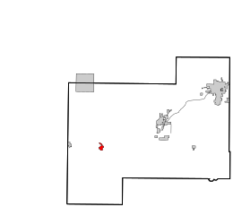 Location in Beckham County and the state of Oklahoma