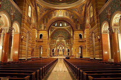 View down the main aisle