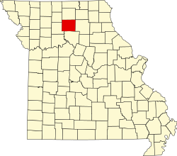 Karte von Linn County innerhalb von Missouri