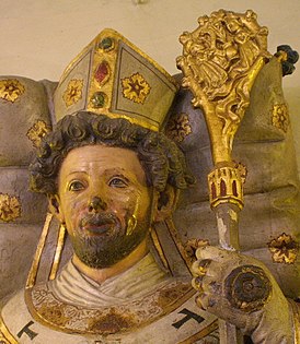 Скульптура Оттона Бамбергского в церкви Святого Михаила в Бамберге (Германия)