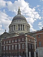 St Paul's Cathedral, north side with the Chapter House (also by Wren)