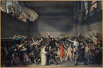 Jacques-Louis David, Le Serment du Jeu de paume, le 20 juin 1789 (1791), Paris, musée Carnavalet.