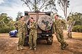 Female and male soldiers wearing DPCU in 2017