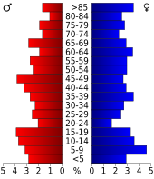 Bevolkingspiramide Foard County