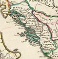 Image 36Map of Dalmatia in 1715 by Guillaume Delisle (from Albanian piracy)