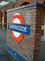 Roundel on 'eastbound' platform