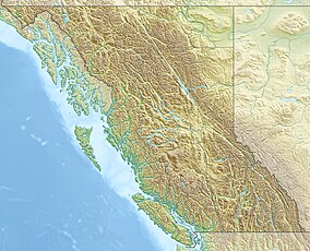 Map showing the location of Taman Nasional Kootenay