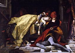 La muerte de Francesca de Rimini y Paolo Malatesta (1870)