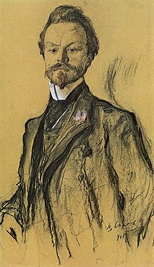 К. Д. Бальмонт. Портрет работы Валентина Серова (1905)