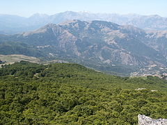 Panorama of the summit on the west side: the pieve du Vallerustie