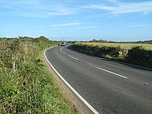 The A3071 near Tremayne farm