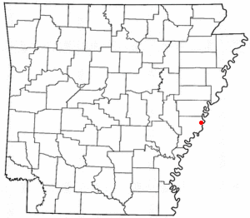 Location of Helena, Arkansas